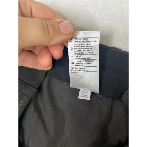 VINCE Italian Wool Black Dress Pants Trouser Professional sz 10 Suiting Classic - Picture 7 of 10